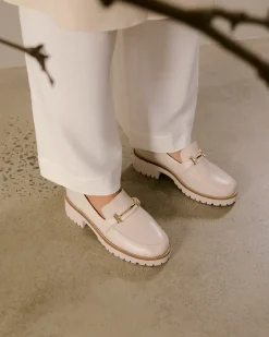 AGATHA Leather Heeled Loafers