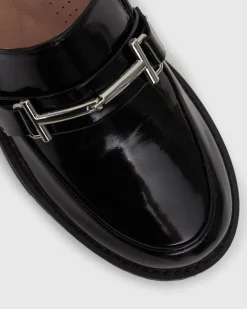 AGATHA Leather Heeled Loafers