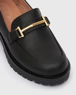 AGATHA Leather Heeled Loafers