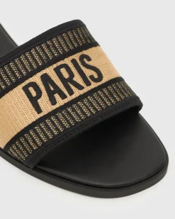 BONJOUR Square Toe Embroided Flats