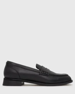 CASSIE Leather Penny Loafers