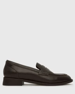 CASSIE Leather Penny Loafers