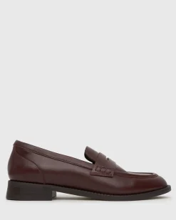 CASSIE Leather Penny Loafers