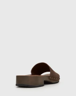 CLARA Suede Leather Clogs