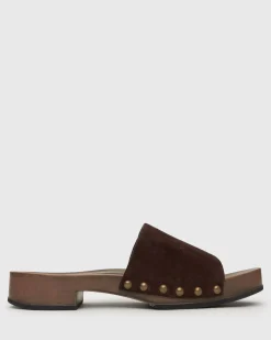 CLARA Suede Leather Clogs