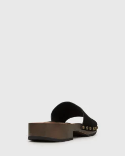 CLARA Suede Leather Clogs