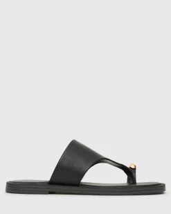 DOLPHIN Leather Thong Sandals