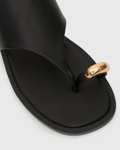DOLPHIN Leather Thong Sandals