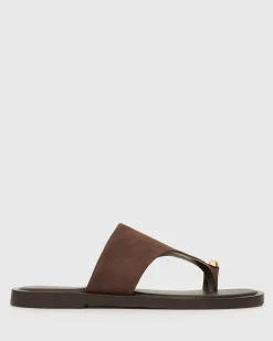 DOLPHIN Leather Thong Sandals