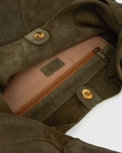 FABLE Suede Leather Tote Bag