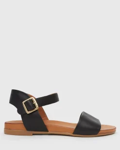 FLIGHT Leather Flat Sandals