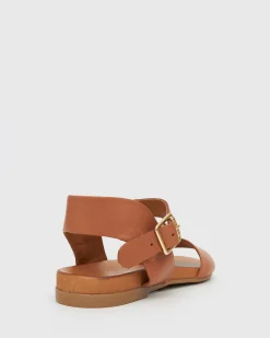FLIGHT Leather Flat Sandals