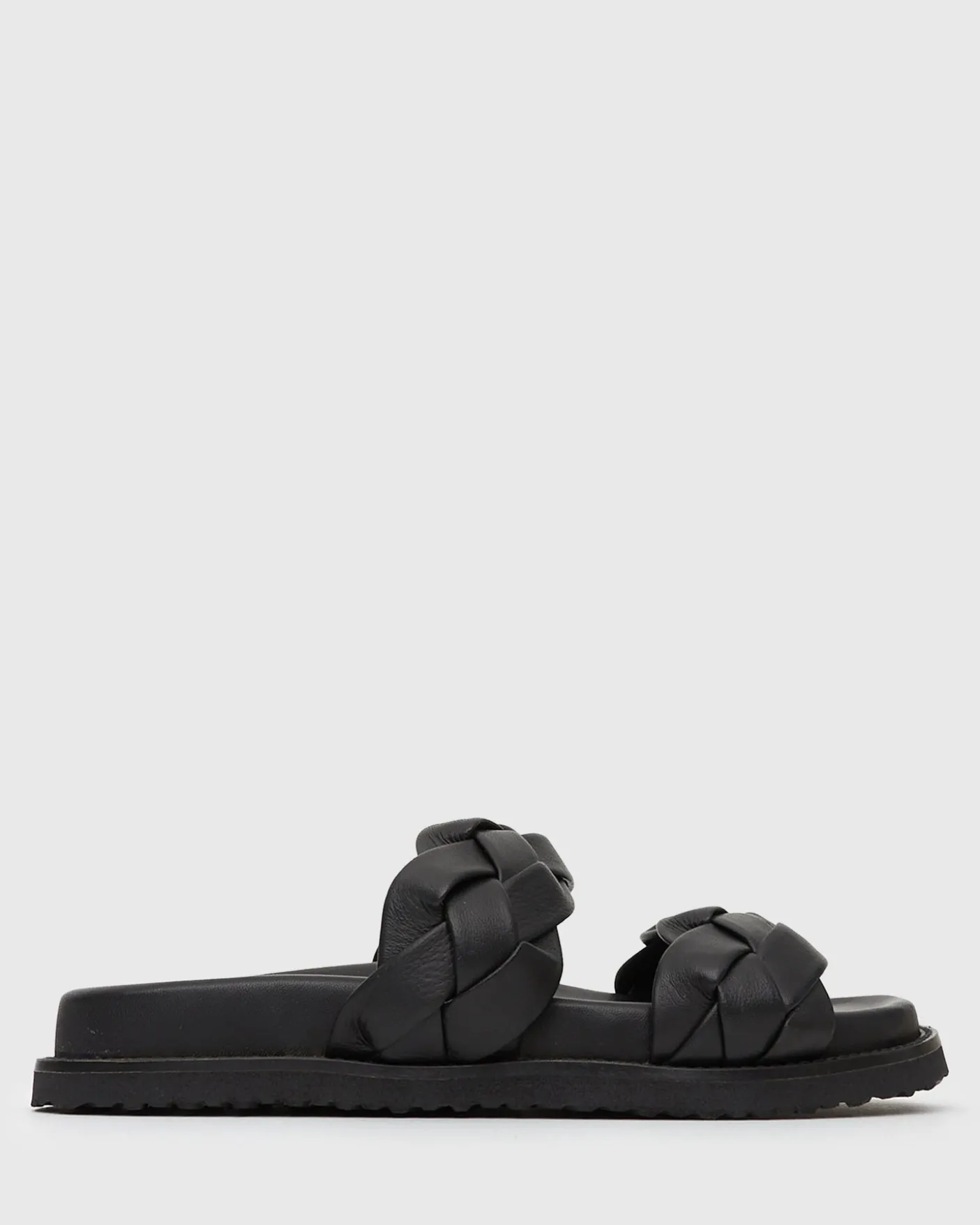 HAVANA Leather Braided Slides