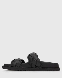 HAVANA Leather Braided Slides