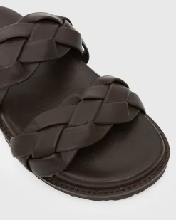 HAVANA Leather Braided Slides