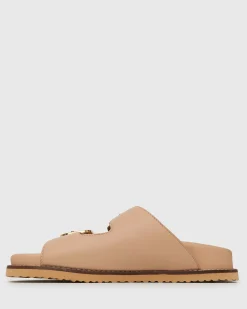 HUSH Leather Buckle Slides