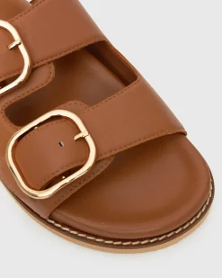 HUSH Leather Buckle Slides