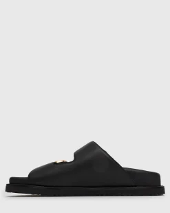 HUSH Leather Buckle Slides