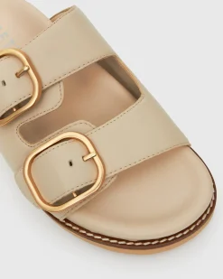 HUSH Leather Buckle Slides