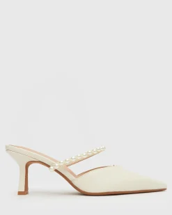 JASMINE Faux Pearl-Embellished Heel Pumps