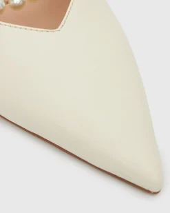 JASMINE Faux Pearl-Embellished Heel Pumps
