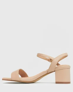 LIV Block Heel Leather Sandals