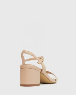 LIV Block Heel Leather Sandals