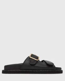 MADDIE Feature Buckle Footbed Slides