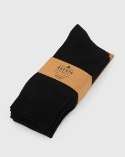 MENS BLACK BAMBOO DRESS SOCK PACK M/L