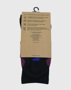 MENS BLACK MULTI BAMBOO SOCKS S/M