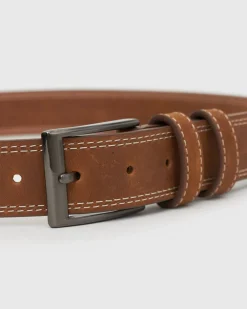MENS LEATHER BELT SEAT L/XL