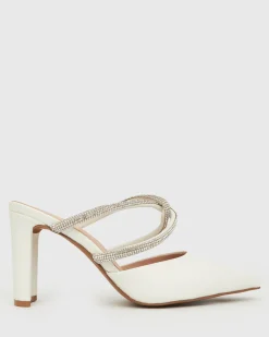 MINDY Diamante Pointed Toe Mules