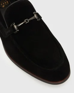 NATE Leather Buckle Trim Loafers