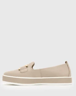 NED Gold Trim Leather Loafers