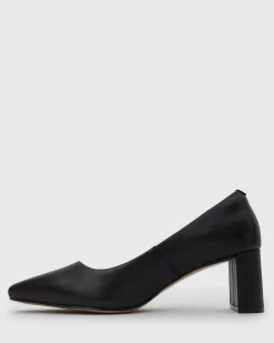 ORICAL Leather Low Block Heels
