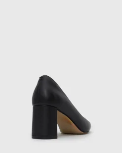 ORICAL Leather Low Block Heels