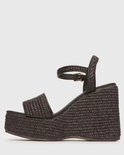 PRE-ORDER FAME Raffia Platform Wedges