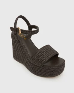 PRE-ORDER FAME Raffia Platform Wedges
