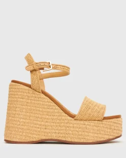 PRE-ORDER FAME Raffia Platform Wedges