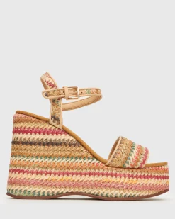 PRE-ORDER FAME Raffia Platform Wedges