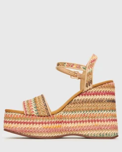 PRE-ORDER FAME Raffia Platform Wedges