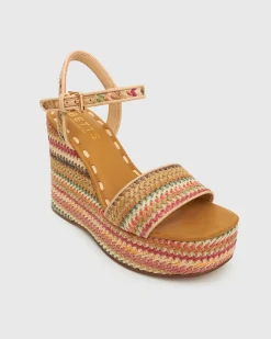 PRE-ORDER FAME Raffia Platform Wedges