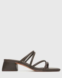 PRE-ORDER HALLIE Low Wooden Block Heel Mules