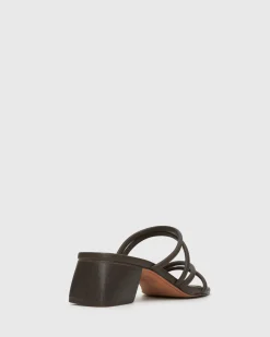PRE-ORDER HALLIE Low Wooden Block Heel Mules
