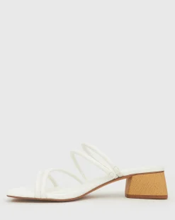 PRE-ORDER HALLIE Low Wooden Block Heel Mules