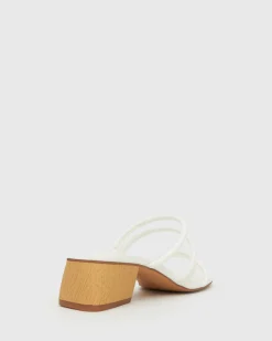 PRE-ORDER HALLIE Low Wooden Block Heel Mules