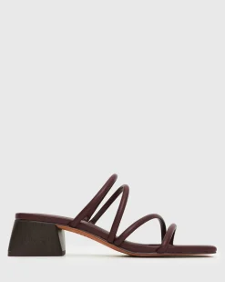 PRE-ORDER HALLIE Low Wooden Block Heel Mules