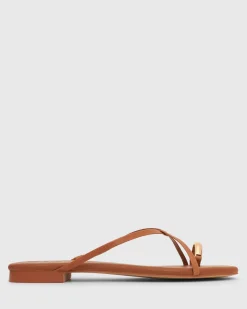 PRE-ORDER MANTRA Leather Flat Strappy Sandals
