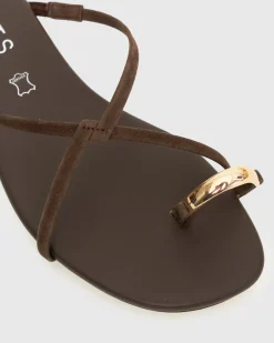 PRE-ORDER MANTRA Leather Flat Strappy Sandals