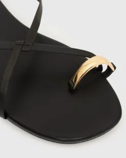 PRE-ORDER MANTRA Leather Flat Strappy Sandals